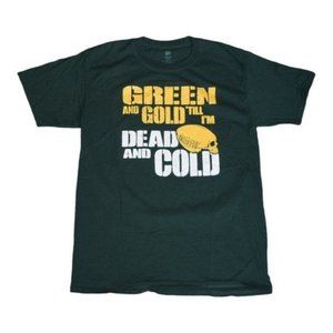 Green Bay Packers shirt**** GREEN AND GOLD TILL I'M DEAD‎ AND COLD Size M…